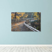 Toile Feuillage d'automne et pont au-dessus des Millers (Insitu (Plancher de Bois))
