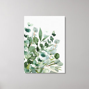 Toile Feuillage Vert Aquarelle Feuilles Verdure