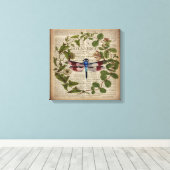 Toile feuille botanique moderne vintage (Insitu (Plancher de Bois))