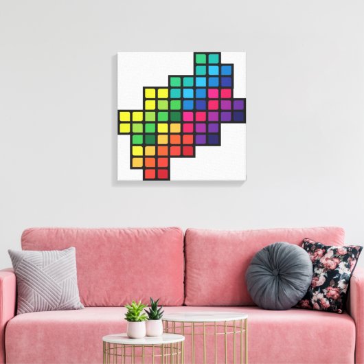 Toile Feuille coloré (Insitu(Salon))