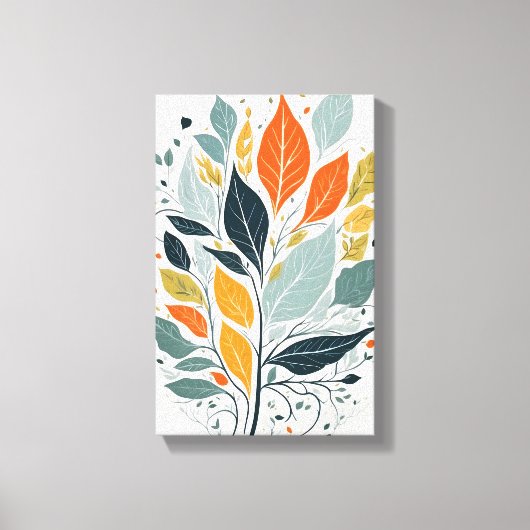 Toile Feuille coloré (Recto)