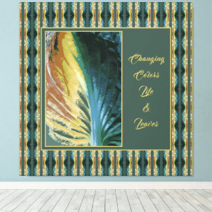 Toile Feuille d'automne aux couleurs changeantes inspira