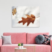 Toile feuille de chêne sur la neige (Insitu(Salon))