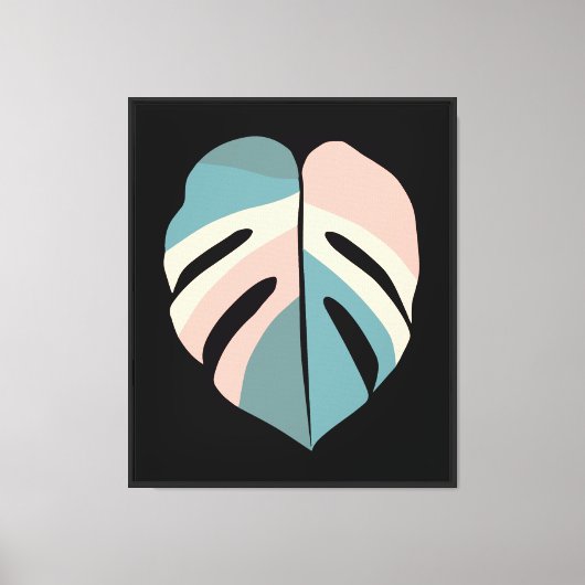 Toile Feuille de monstera minimaliste (Recto)