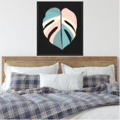 Toile Feuille de monstera minimaliste (Insitu(Chambre))