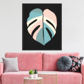 Toile Feuille de monstera minimaliste (Insitu(Salon))