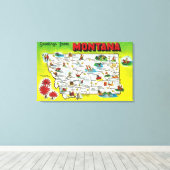 Toile Feuille de route de l'État, salutations de (Insitu (Plancher de Bois))