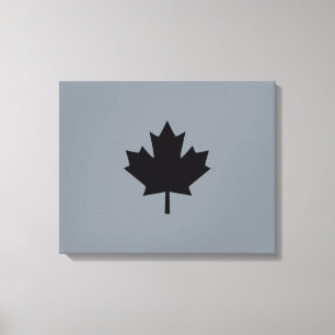 Toile Feuille d'érable noire canadienne audacieuse