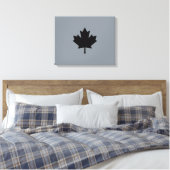 Toile Feuille d'érable noire canadienne gris (Insitu(Chambre))