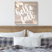 Toile Feuille en bois rustique Hello Fall (Insitu(Chambre))