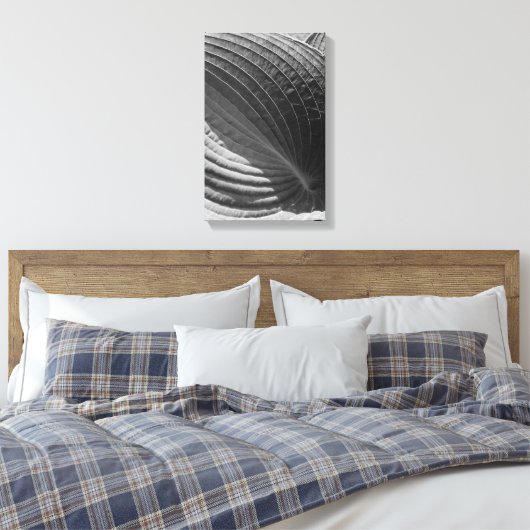 Toile Feuille Hosta noir et blanc (Insitu(Chambre))