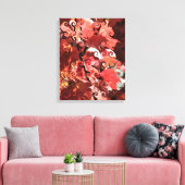 TOILE FEUILLE ROUGE (Insitu(Salon))