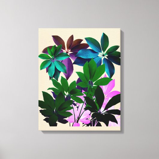 Toile Feuille Tropicale Enveloppée (Recto)