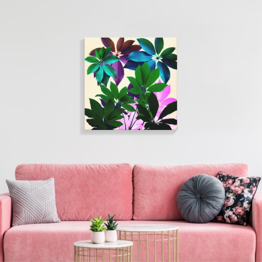 Toile Feuille Tropicale Enveloppée (Insitu(Salon))