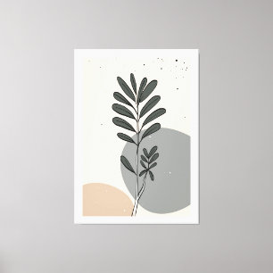 Toile Feuilles abstraits modernes