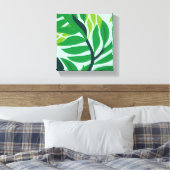 Toile Feuilles botaniques vertes (Insitu(Chambre))