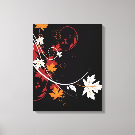 Toile Feuilles d'automne Abstraites (Recto)