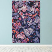 Toile Feuilles d'automne colorées séchées - Art inspiré  (Insitu (Plancher de Bois))