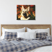 Toile Feuilles d'automne du berger allemand (Insitu(Chambre))