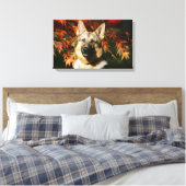 Toile Feuilles d'automne du berger allemand (Insitu(Chambre))