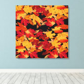 Toile Feuilles d'automne en rouge jaune Orange Brown (Insitu (Plancher de Bois))
