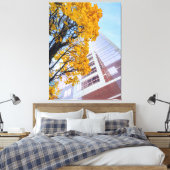 Toile Feuilles d'automne et gratte-ciel (Insitu(Chambre))
