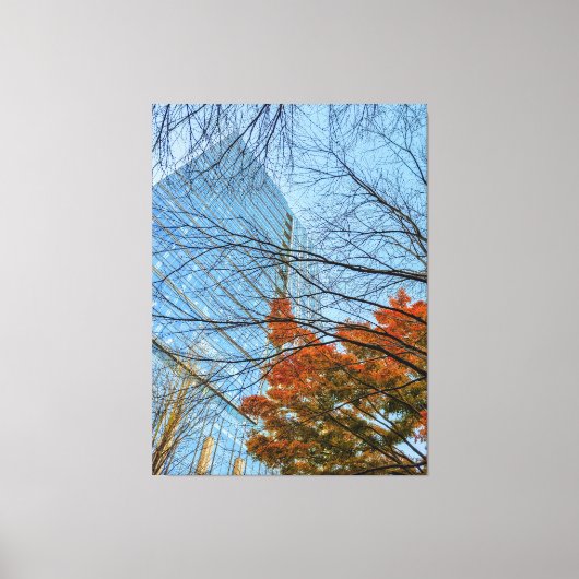 Toile Feuilles d'automne et Skyline (Recto)