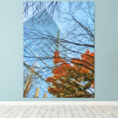 Toile Feuilles d'automne et Skyline (Insitu (Plancher de Bois))
