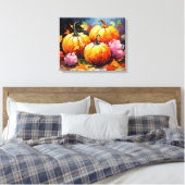 Toile Feuilles d'automne rustiques Citrouilles colorées (Insitu(Chambre))