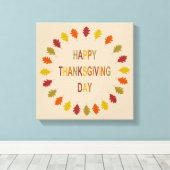 Toile Feuilles de chêne de Thanksgiving (Insitu (Plancher de Bois))