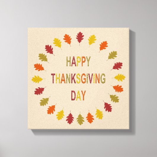 Toile Feuilles de chêne de Thanksgiving (Recto)