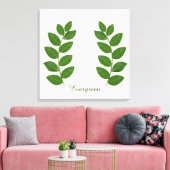 Toile Feuilles de laurier vert modernes (Insitu(Salon))