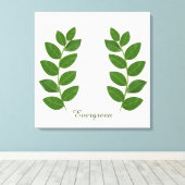 Toile Feuilles de laurier vert modernes (Insitu (Plancher de Bois))
