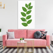 Toile Feuilles de laurier vert modernes (Insitu(Salon))