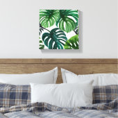 Toile Feuilles de Monstera | Aquarelle Moderne Simple (Insitu(Chambre))