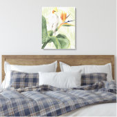 Toile Feuilles De Palmiers Avec Oiseau Blanc (Insitu(Chambre))
