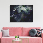 Toile Feuilles et Raindrops de Dark Green (Insitu(Salon))