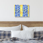 Toile Feuilles jaune et bleu (Insitu(Chambre))