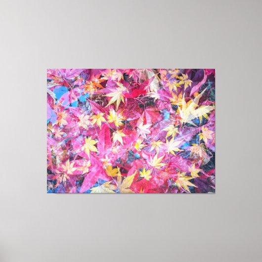 Toile Feuilles rouges (Recto)