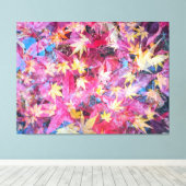 Toile Feuilles rouges (Insitu (Plancher de Bois))