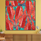 Toile Feuilles Rouges (Insitu(Salon))