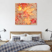 Toile Feuilles rouges dans la pluie (Insitu(Chambre))