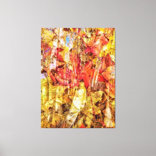 Toile Feuilles tombés Abstraits (Recto)