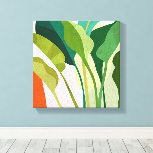 Toile Feuilles tropicaux (Insitu (Plancher de Bois))