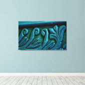 Toile Feuilles turquoises (Insitu (Plancher de Bois))