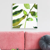 Toile Feuilles Vertes Botaniques Minimalistes Simples (Insitu(Salon))