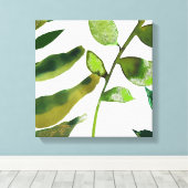 Toile Feuilles Vertes Botaniques Minimalistes Simples (Insitu (Plancher de Bois))
