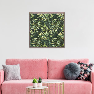 Toile Feuilles Vertes Tropicales