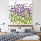 Toile Feuilles Vertes Violettes (Insitu(Chambre))