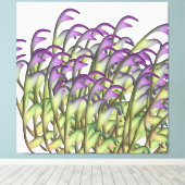 Toile Feuilles Vertes Violettes (Insitu (Plancher de Bois))